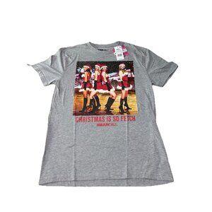 Mean Girls Christmas Is So Fetch Graphic T-Shirt Movie Small Lindsay Lohan Gray